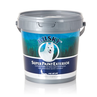 Фасадная краска  (0,9л Husky SUPER PAINT EXTERIOR