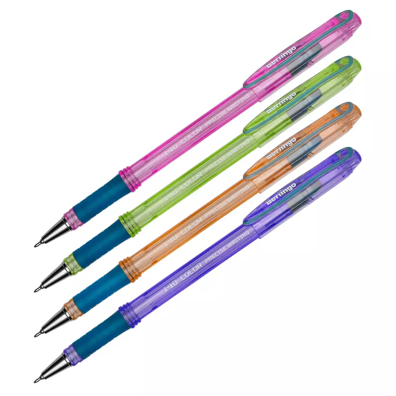 Шариковая ручка Berlingo I-10 Color синяя, 0,4мм, корпус ассорти CBp_40015