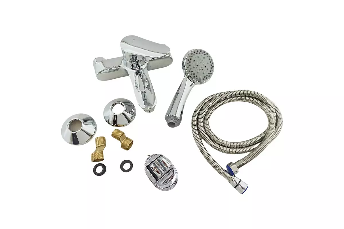 Смеситель для ванны, короткий излив, хром, OUTE T20202, латунь