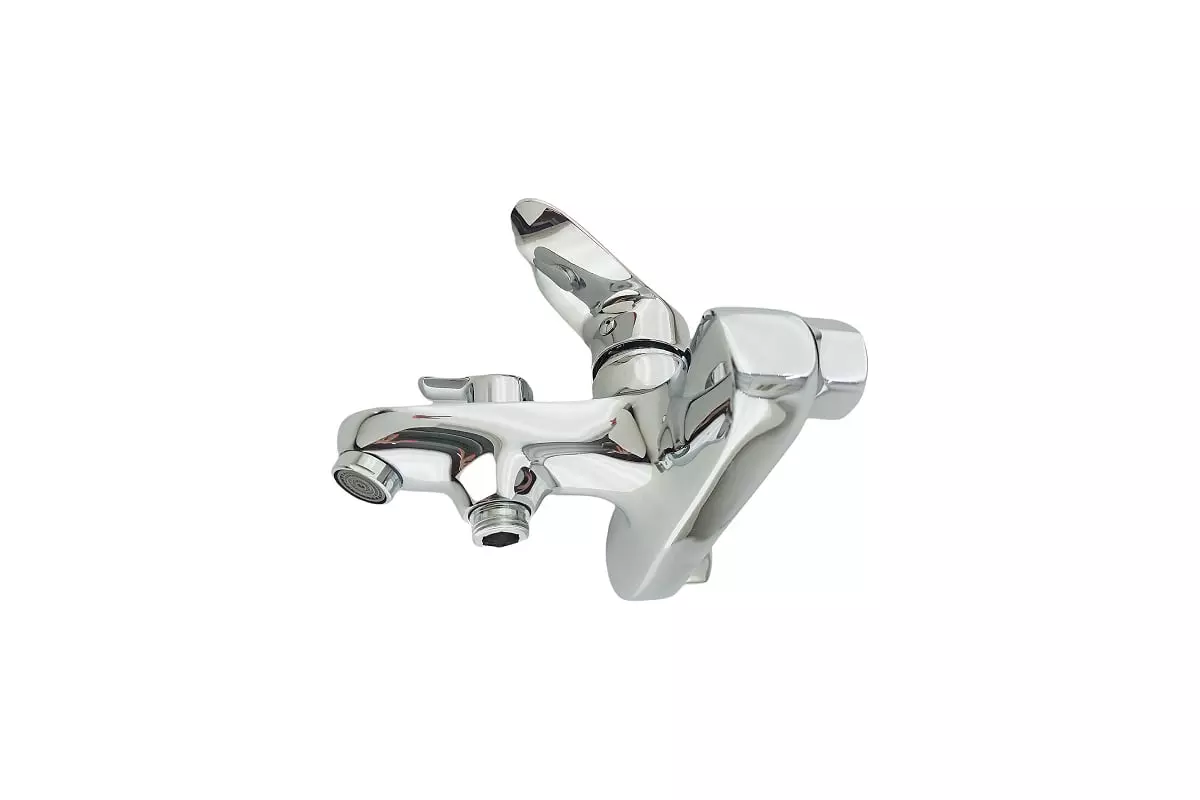 Смеситель для ванны, короткий излив, хром, OUTE T20202, латунь