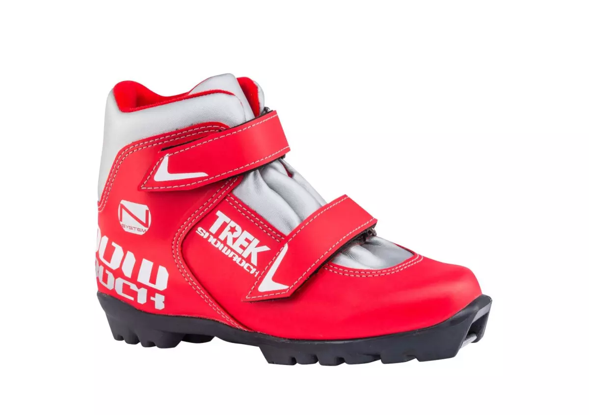 Ботинки лыжные детские TREK Snowrock3 красный (лого серебро) Nразмер 38