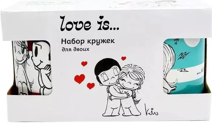 Набор кружек 330 мл, &quot;Love is...&quot;, Вдохновение любви, 2 шт, фарфор