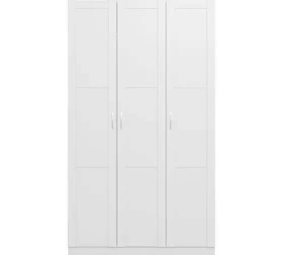 Шкаф 117x58x202 см, 3 двери сборные, белый Шведский Стандарт ПЕГАС 2.04.01.090.1