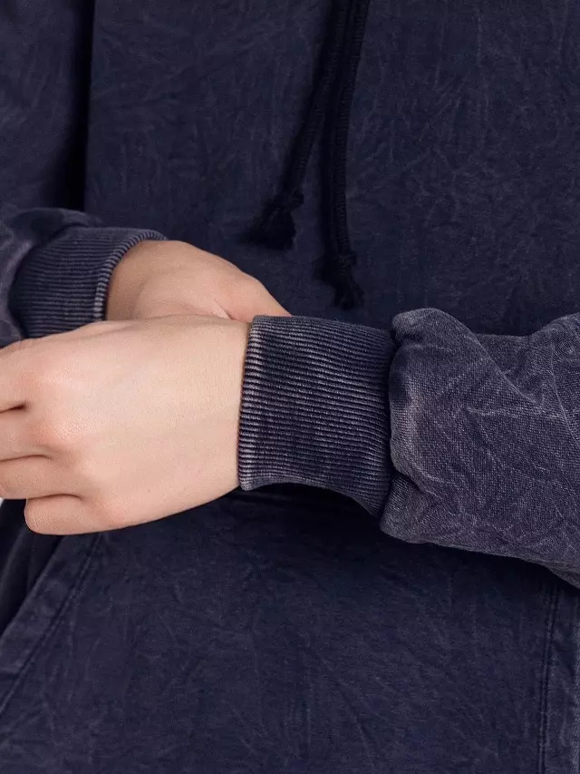Худи мужское Mark Formelle 121896 ACID WASH черное олово, р-р 96-170/176 (48 / M)