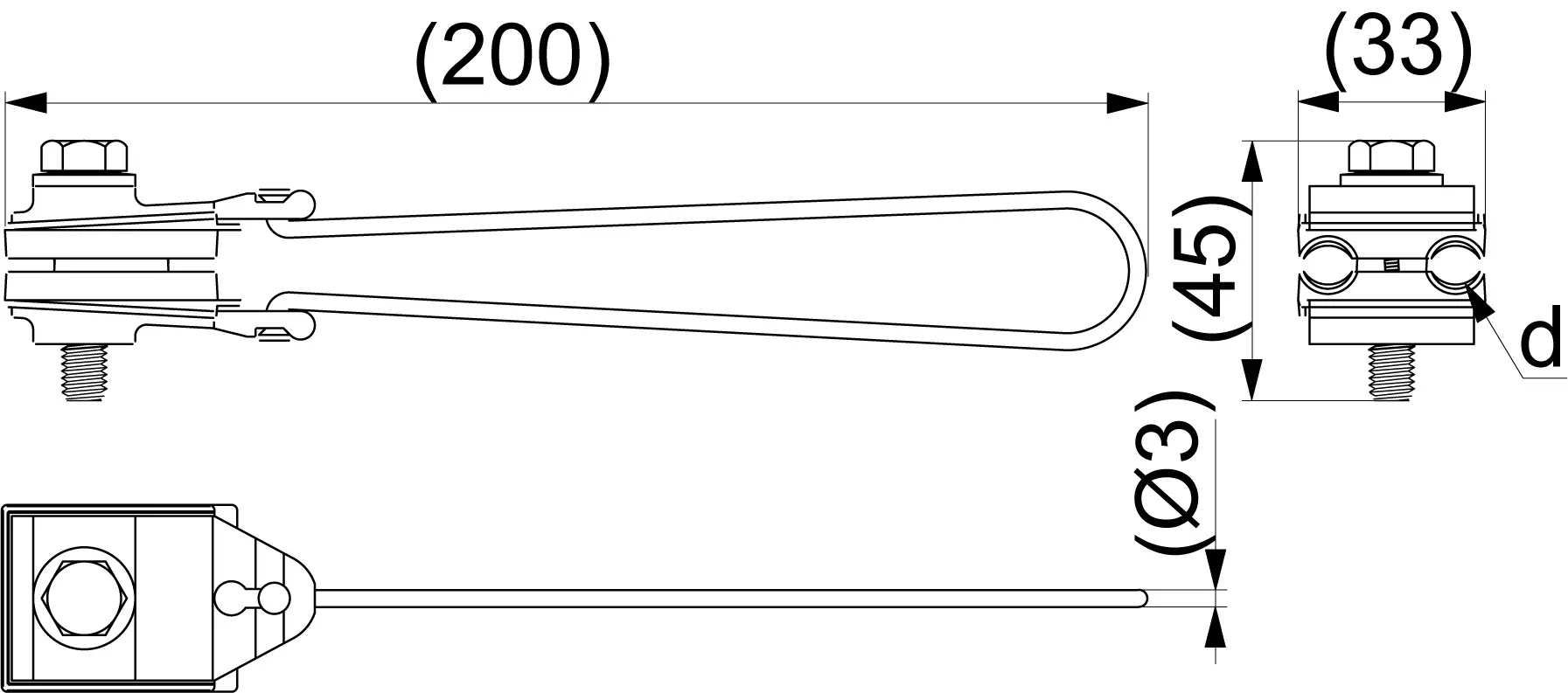 Зажим анкерный 2x(16-35) мм2 ENSTO SO157.1