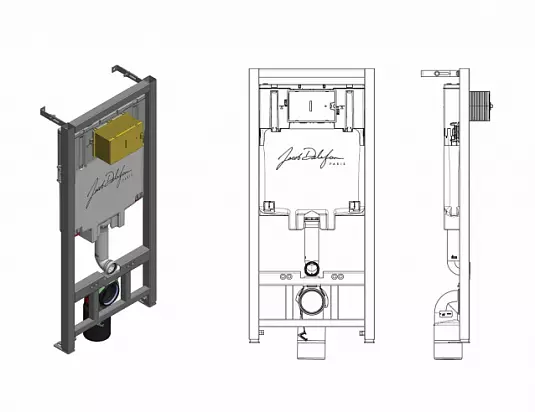 Комплект унитаз с инсталляцией Jacob Delafon Elite E21742RU-00 (E29025-NF+EDX114RU-00+E4316-CP)