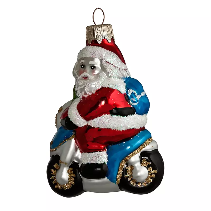 Формовая игрушка Дед Мороз на мотоцикле, Арт.А124