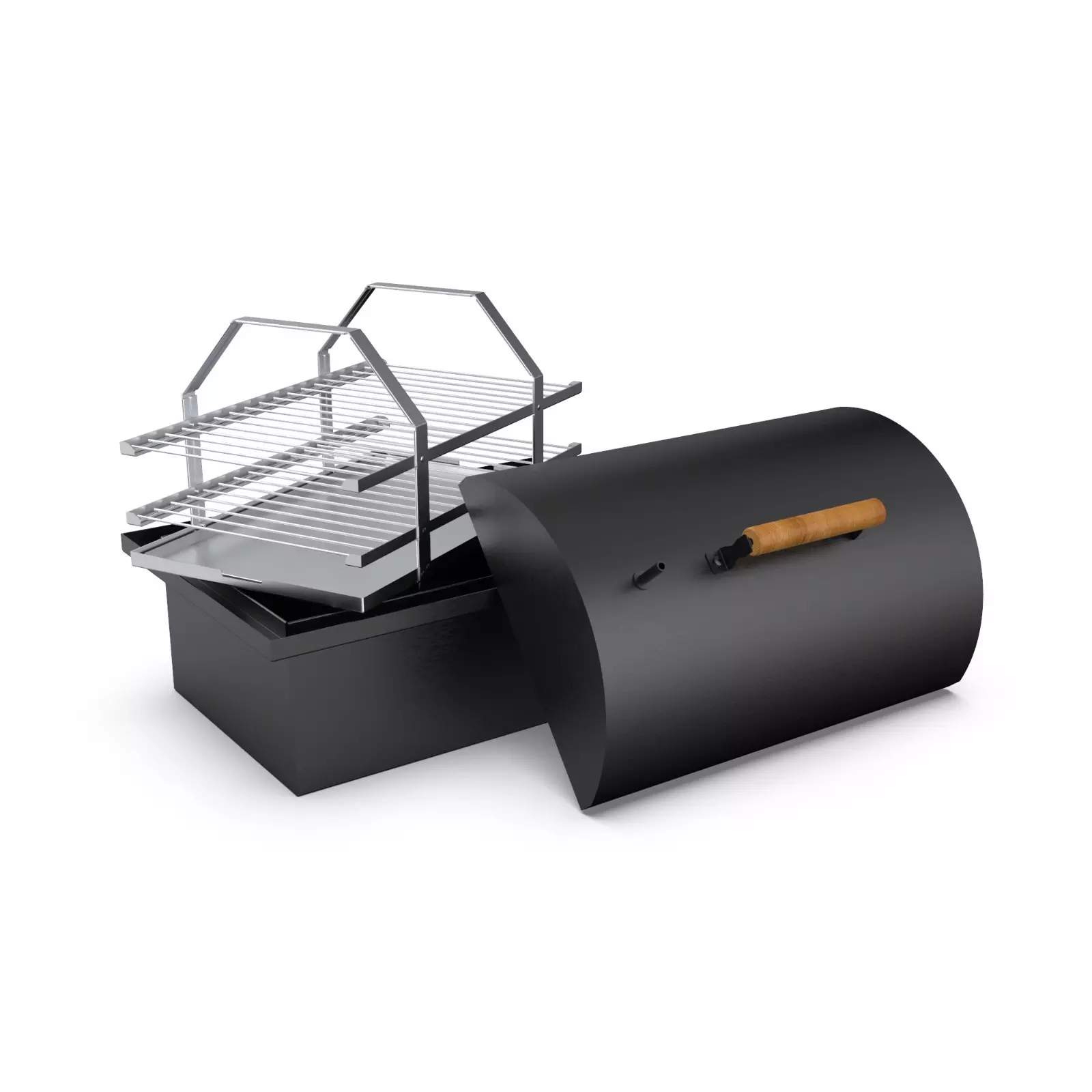 Коптильня двухъярусная с гидрозатвором Smoky Lux 55 BLACK 550х385х385 ВЗР 2265-1