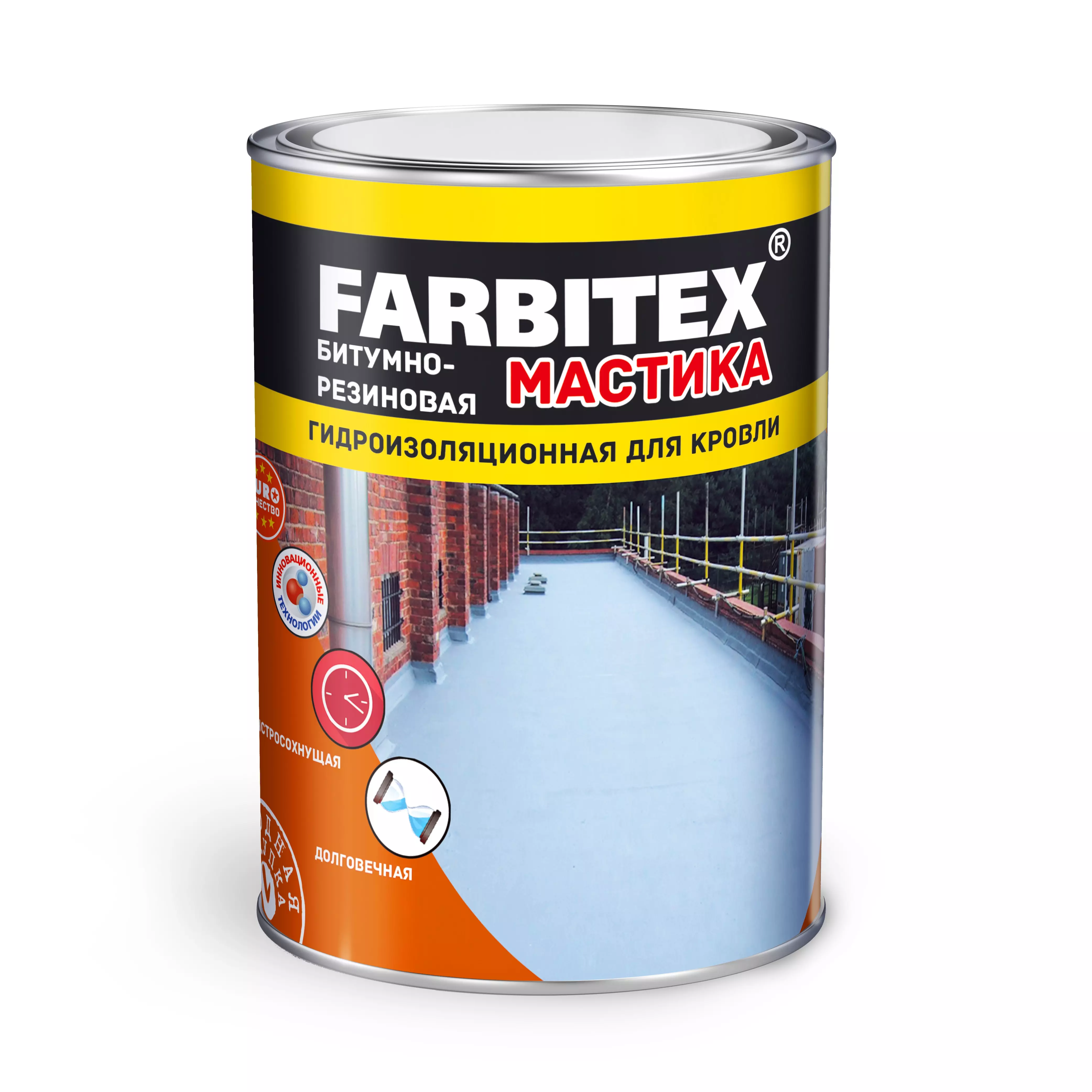 Мастика битумно-резиновая для кровли Farbitex 17 кг