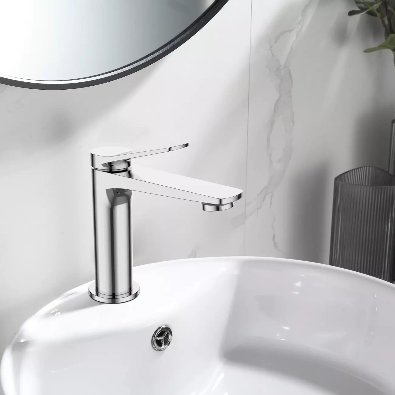 Смеситель для раковины, хром BelBagno UNIQUE-LVM-CRM-W0