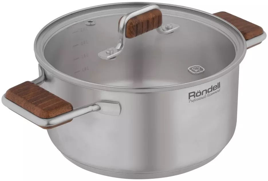 Кастрюля 3,2 л, 20 см, нержавеющая сталь, Fjord, Rondell RDS-1791