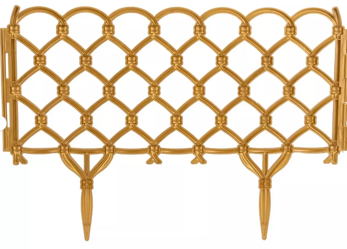 Забор декоративный пластик Фаберже ч.золото (длина-2,8 м, высота-28 см)
