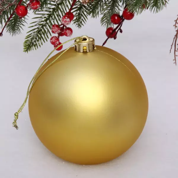Новогодний шар 15 см Матовый, золото 201-1367