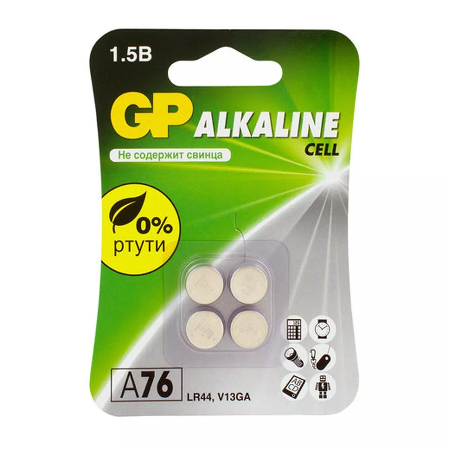 Батарейка LR44 (А76, V13GА) 4шт GP