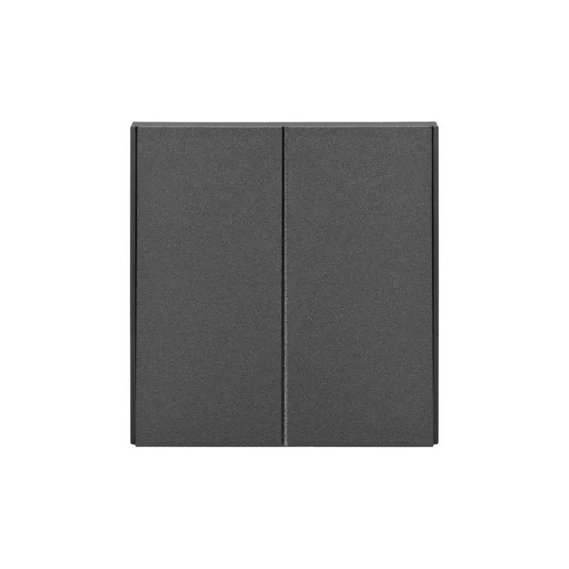 Выключатель встраиваемый 2-клавишный графит Kranz Miele Strong KR-78-0706-6