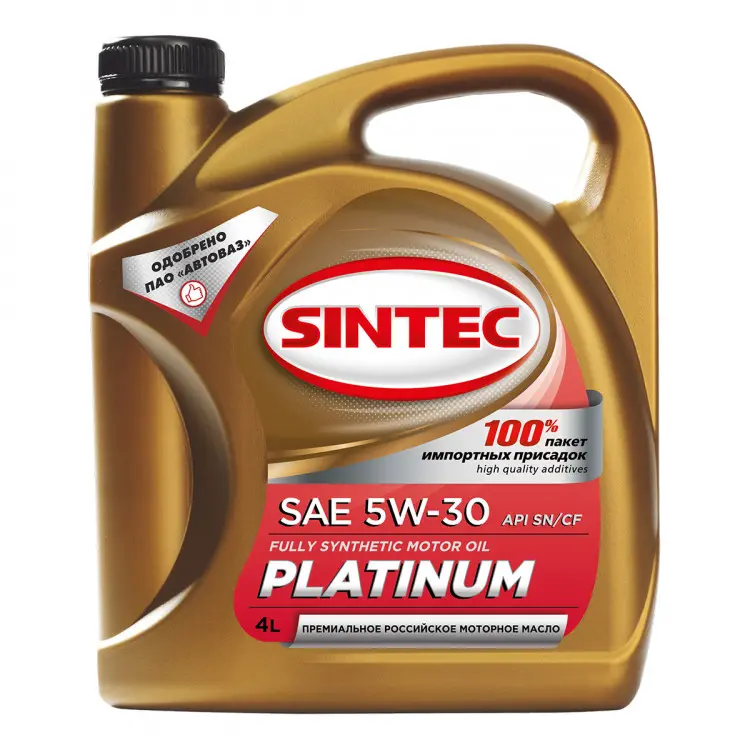 Масло моторное 5w30 SINTEC Платинум SAE API SL/CF синтетика 4 л