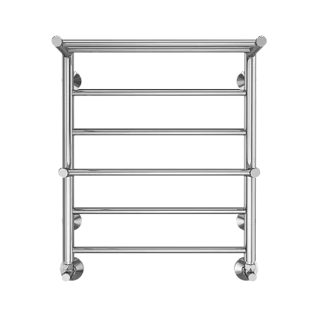 Полотенцесушитель Лесенка с полкой 1/2&quot; ВР 500х600 мм 6П TERMINUS Аврора нерж сталь ниж подкл 500