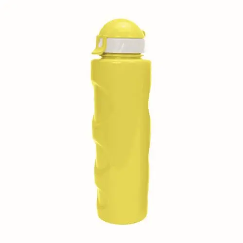Бутылка для воды с трубочкой и шнурком 700 мл LIFESTYLE, anatomic, желтый КК0036
