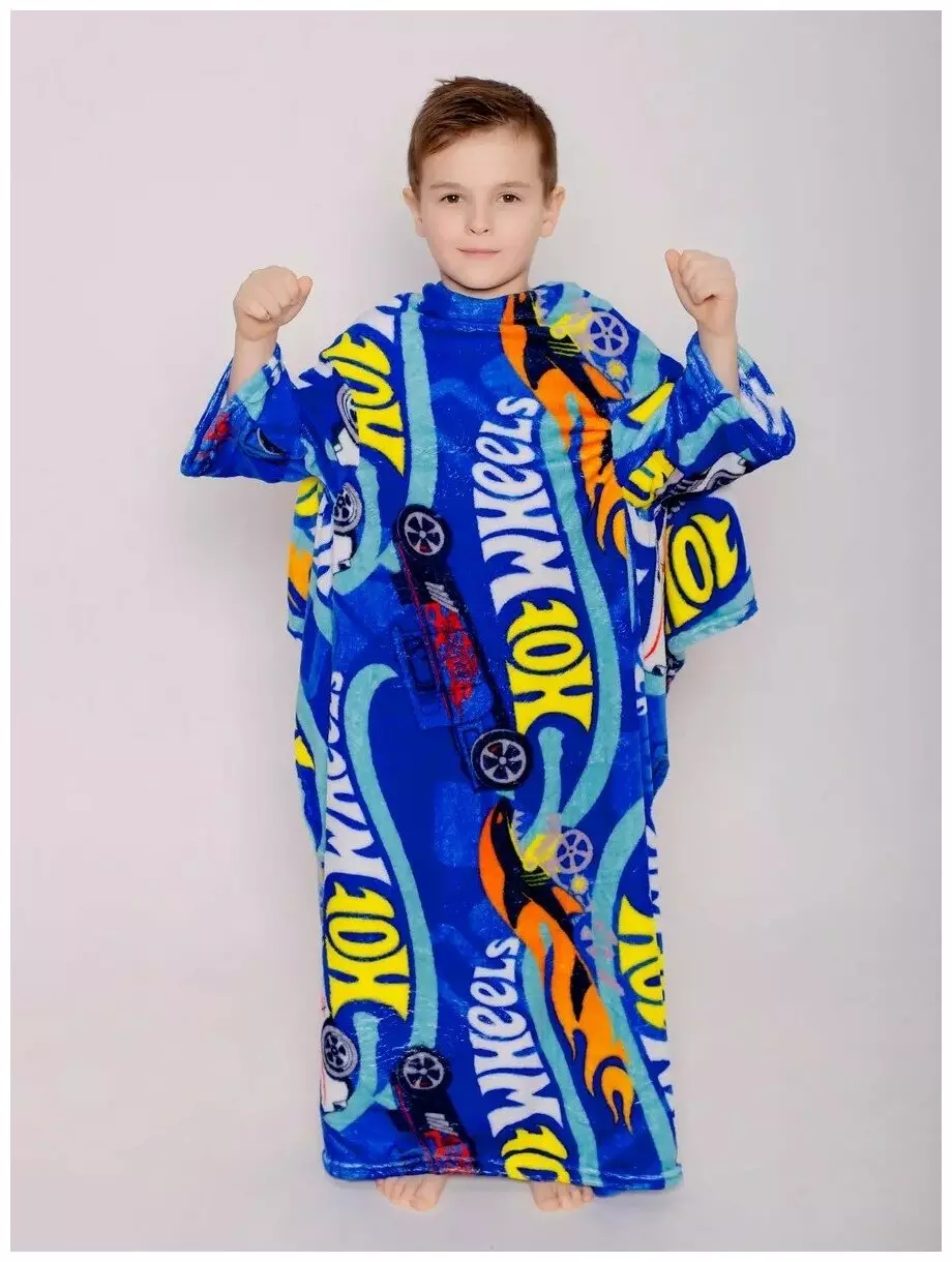 ПЛЕД с рукавами &quot;Павлинка&quot; Hot Wheels. р. 100*115