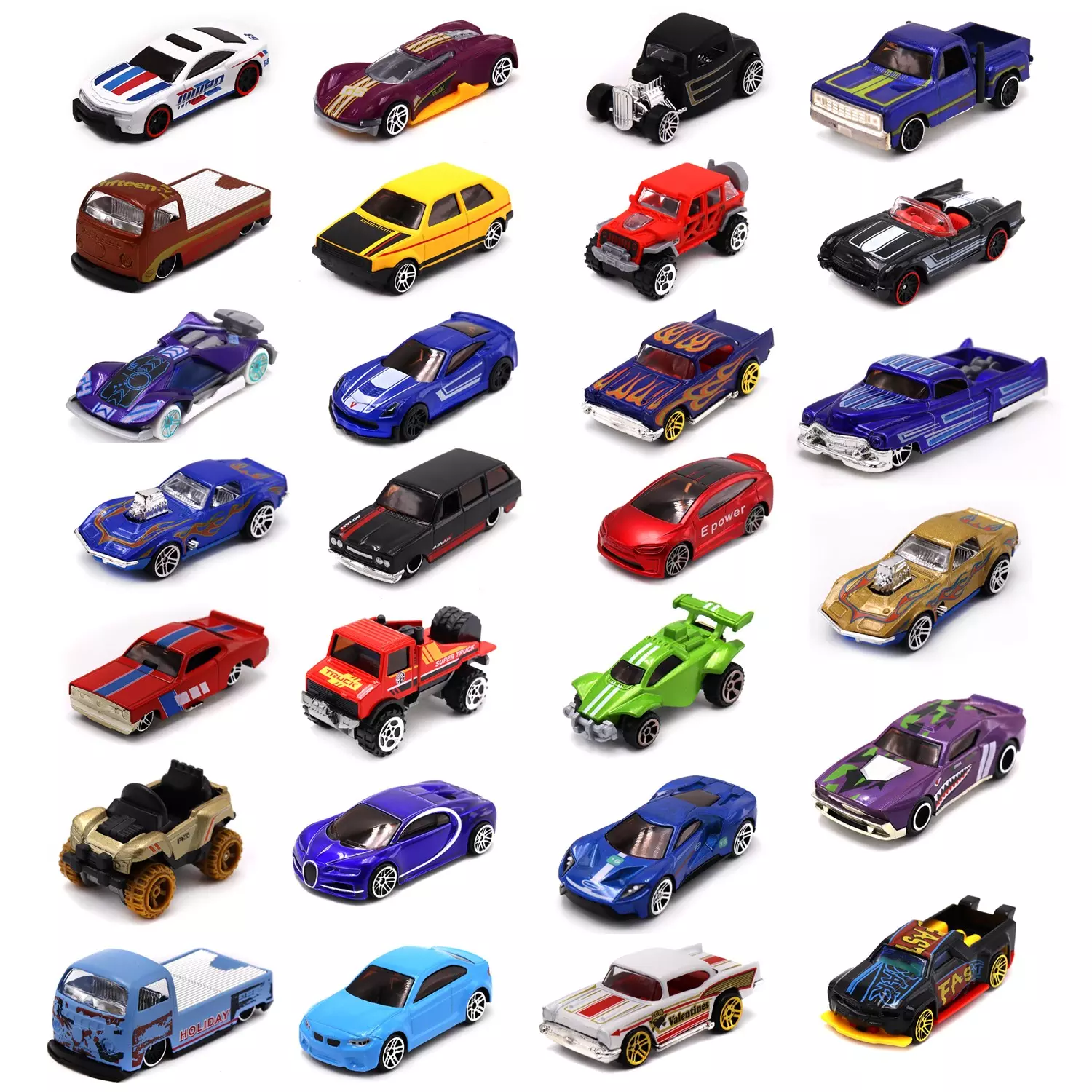 Машинки die-cast синяя серия от Funky Toys в коллекции 27 видов масштаб 1:64 FT0726578