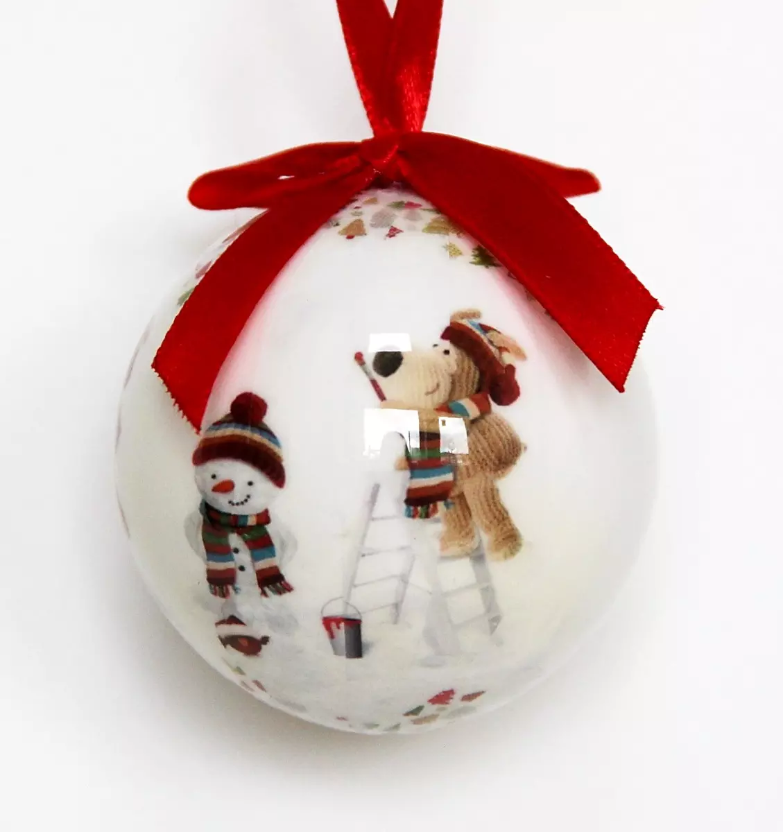 Новогодние шары Снеговик и собака (6 шт), d-60 мм, DN-54917