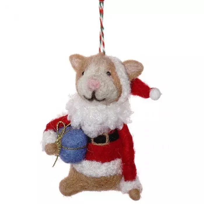 Елочная игрушка мягкая Мышь Санта, L9 W5 H12 см 718643