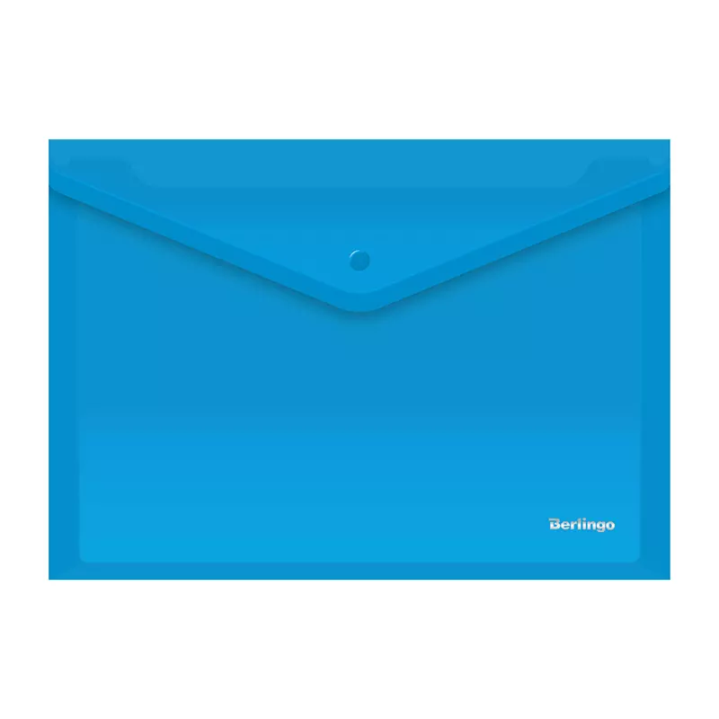 Папка-конверт на кнопке Berlingo, А4, 180мкм, синяя AKk_04102