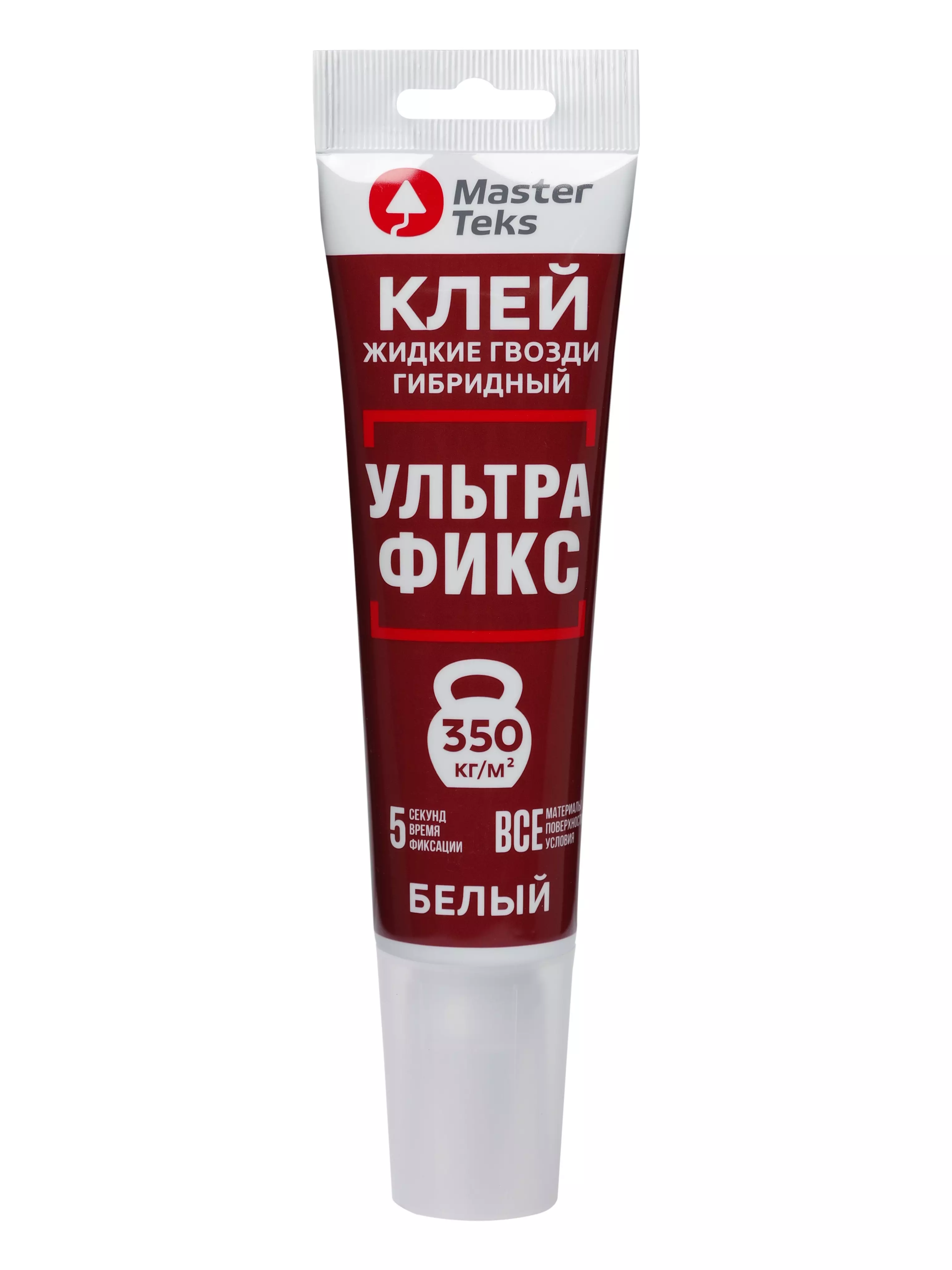 Клей Жидкие гвозди гибридный Masterteks 350 кг/м2 ультрафикс 80 мл белый
