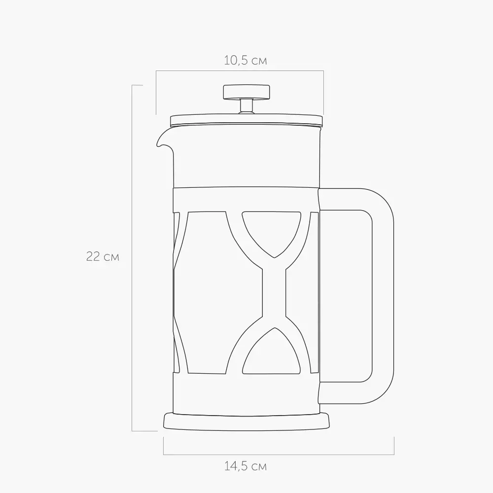 Френч-пресс 1 л, NADOBA, серия MARTIN 733410