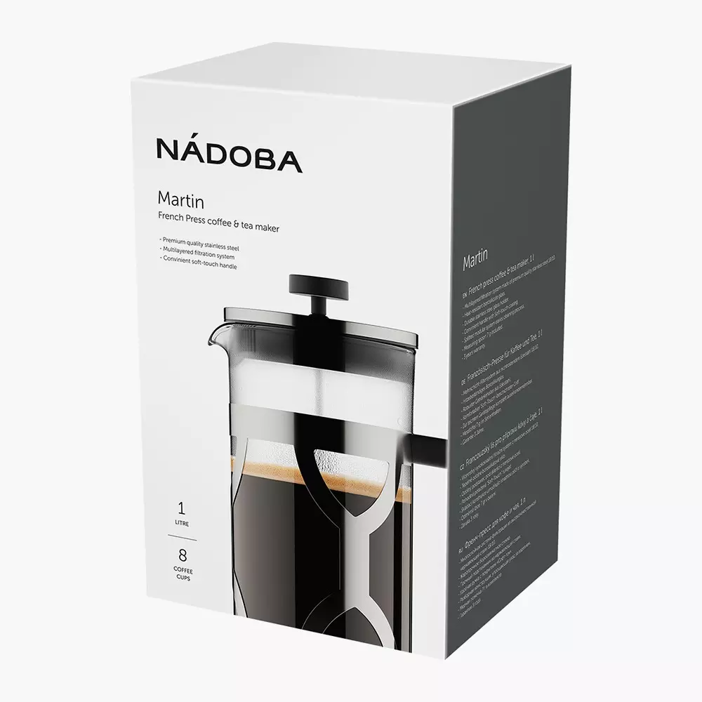 Френч-пресс 1 л, NADOBA, серия MARTIN 733410