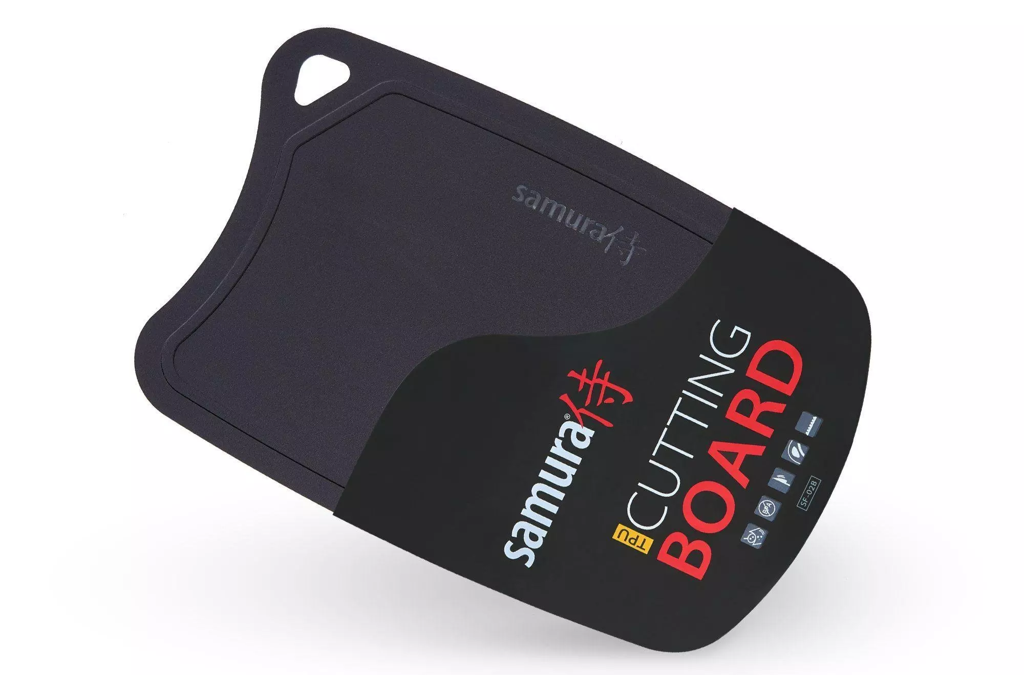 Разделочная доска 380х250х2 мм, термопластиковая черная, &quot;Samura&quot;, SF-02B/K