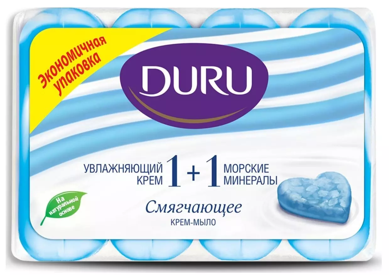 Мыло Duru SOFT SENS 1+1 Мыло Морские минералы (э/пак) 4*90г