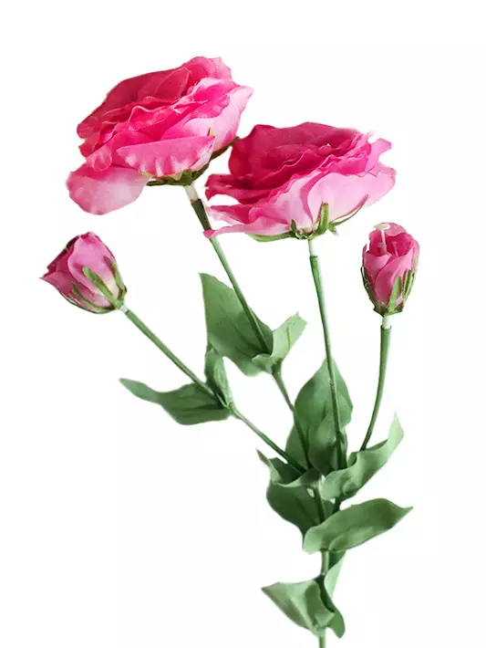 Букет искусственных цветов Розовая Эустома  67х14х10см арт. 88235