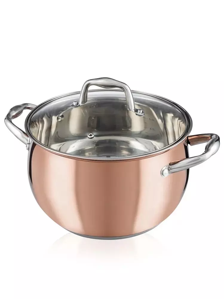 Кастрюля 3,0 л нерж. сталь,&quot;COPPER&quot; Winner, WR-1280