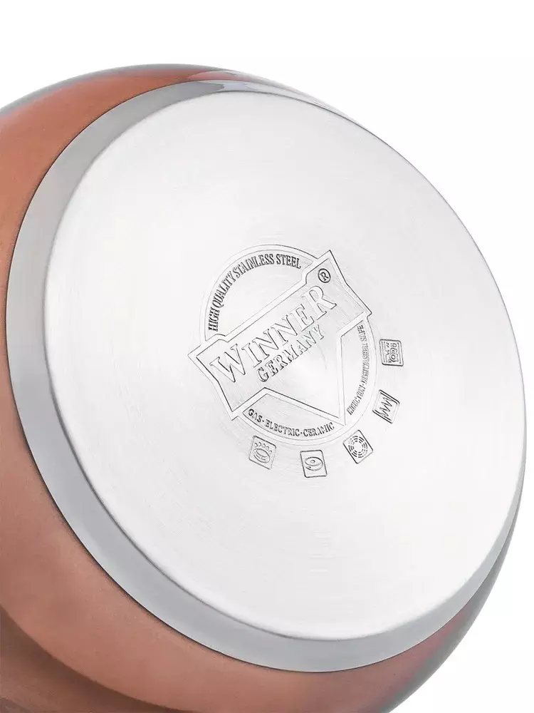 Кастрюля 3,0 л нерж. сталь,&quot;COPPER&quot; Winner, WR-1280