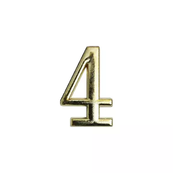 Номер на дверь &quot;4&quot; золото &quot;АЛЛЮР&quot; металл