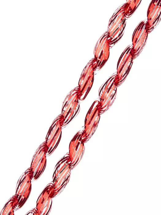 Новогодняя мишура красная спираль 4х150см 75774 