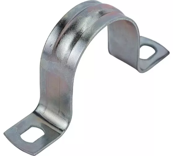 Скоба металлическая две лапки d 25-26 мм 10шт