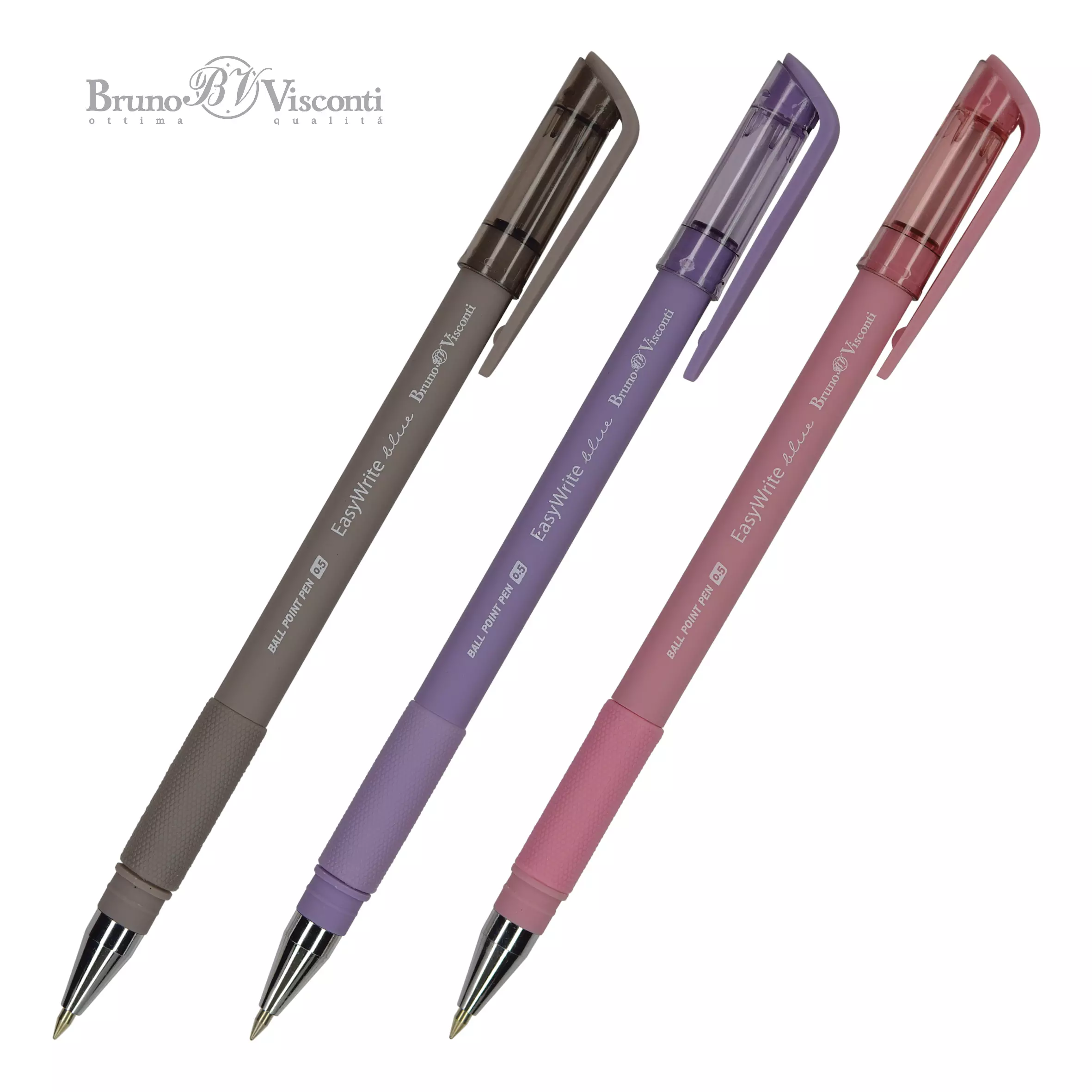 Шариковая ручка BrunoVisconti EasyWrite.RIO 0.5 мм, чернила синие (3 цвета корпуса)