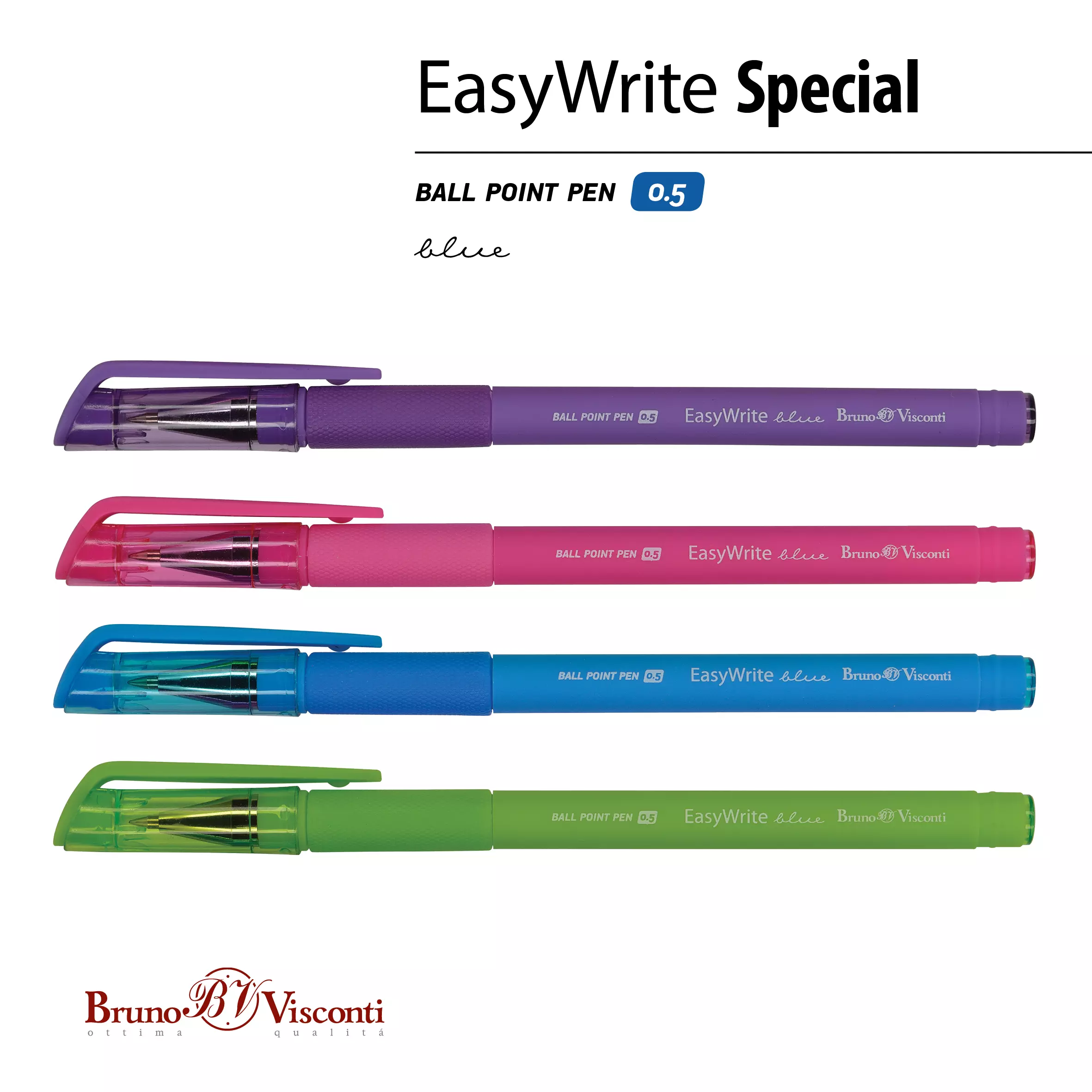 Ручка шариковая EasyWrite.SPECIAL 0.5 мм синяя (4 цвета корпуса)