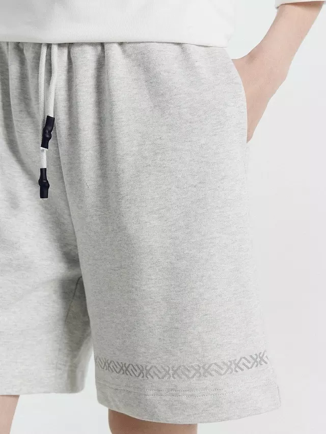 Шорты женские Mark Formelle 132359-1 серый меланж + печать, р-р 164/170-106 (50 / XL)