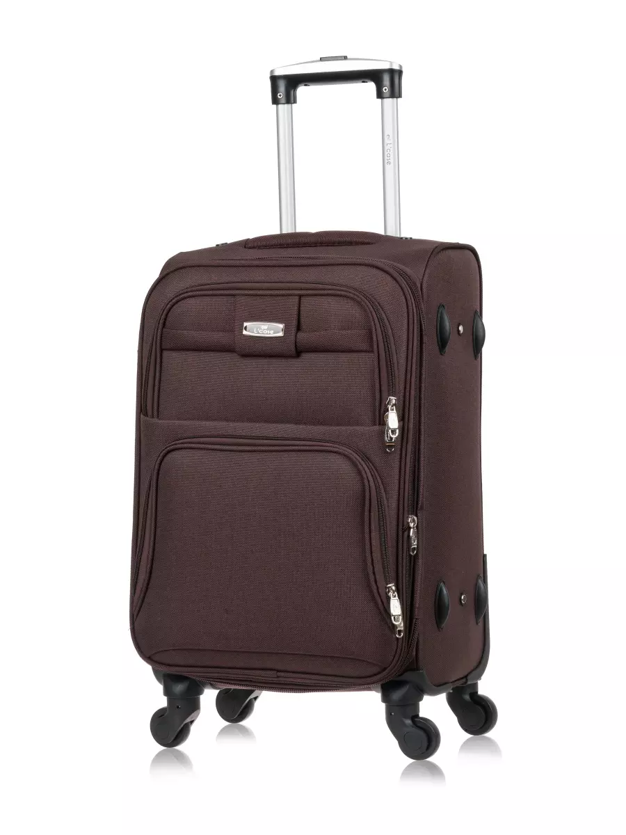 Чемодан размер L тканевый кофе Барселона