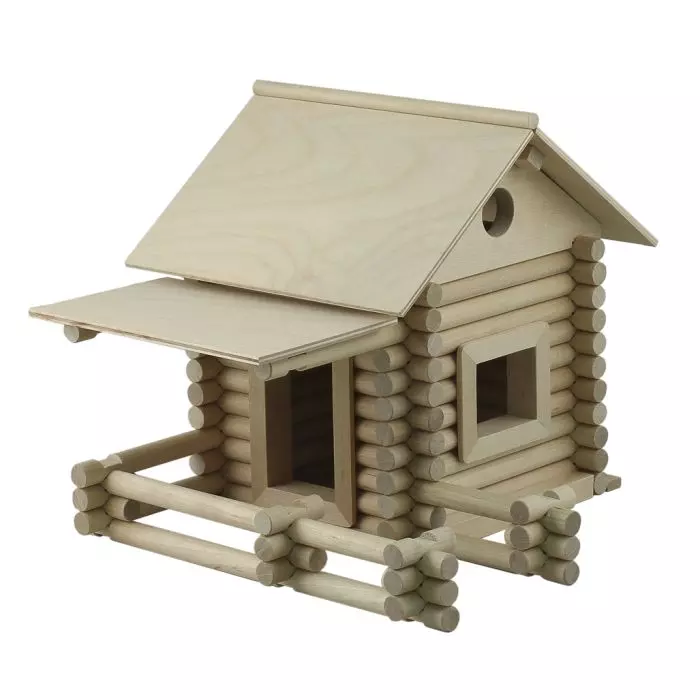 Деревянный конструктор Деревенский дом №1 (90 элементов) 6 моделей К705