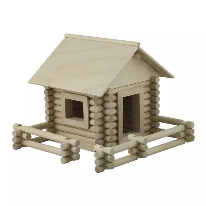 Деревянный конструктор Деревенский дом №1 (90 элементов) 6 моделей К705