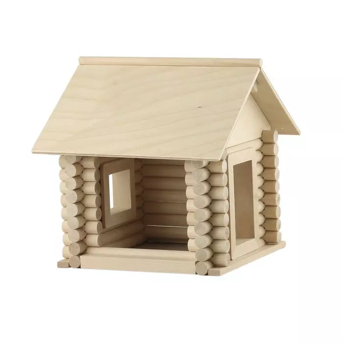 Деревянный конструктор Деревенский дом №1 (90 элементов) 6 моделей К705