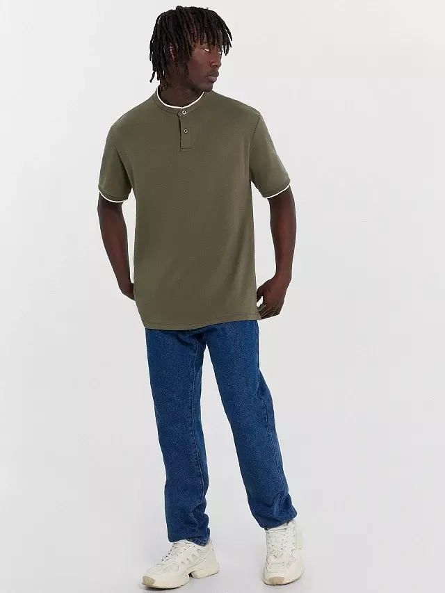 Поло мужское Mark Formelle 111849/1 серый хаки, р-р 108-182/188 (54 / XXL)