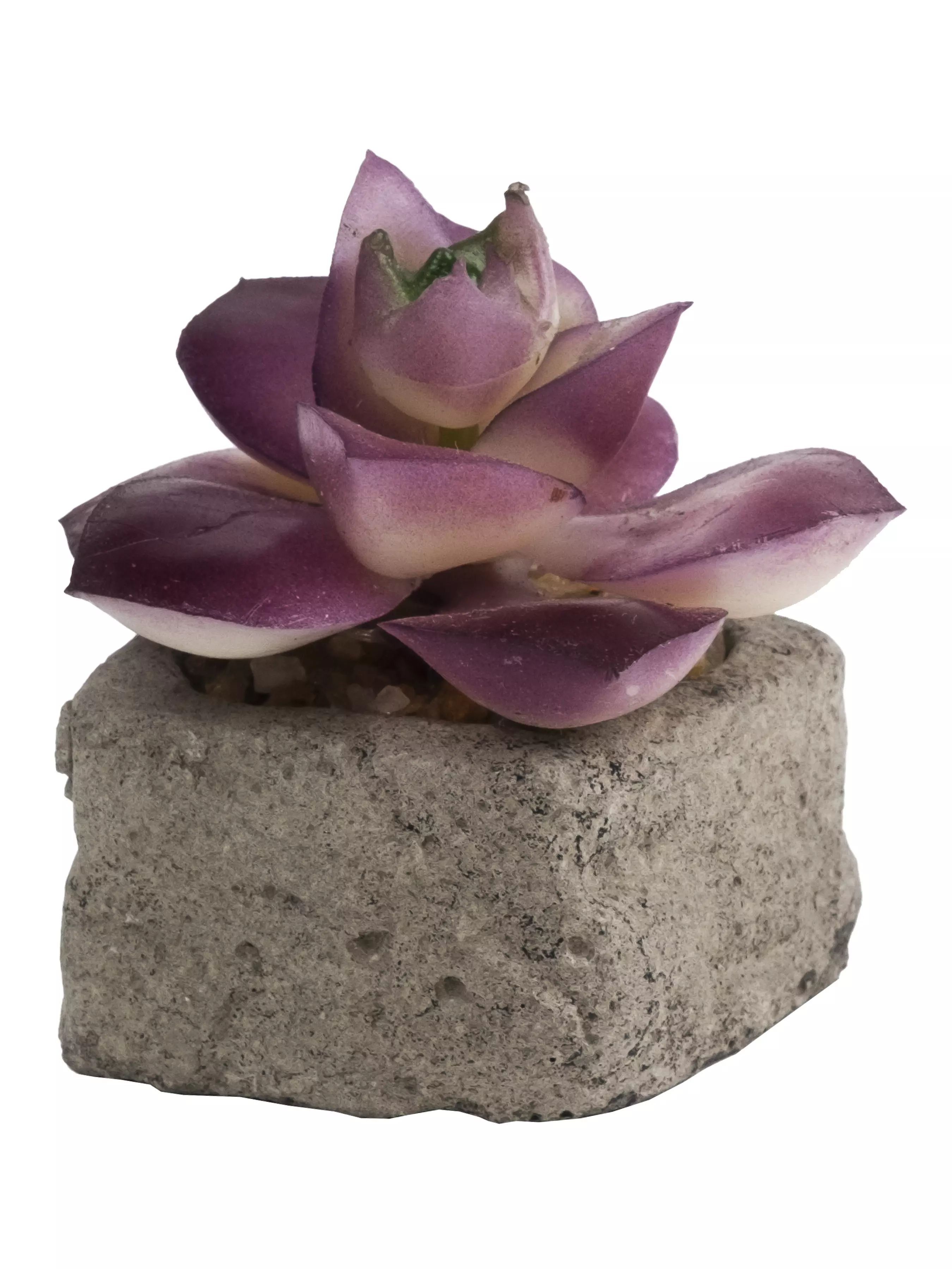 Цветок искусственный в бетон.кашпо Розовый Суккулент 8*5,5*5,5 см, 88211