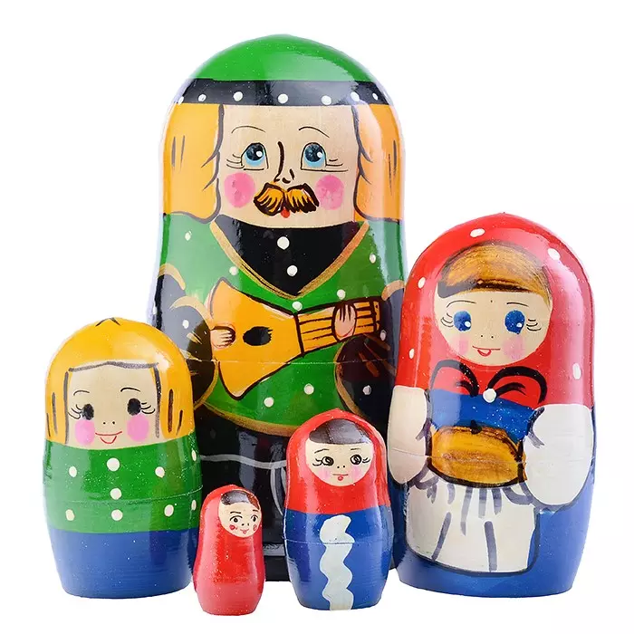 Матрешка Семья 5 в 1 батюшка Д-541