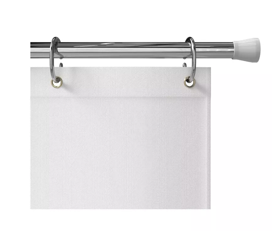 Кольца для штор в ванную овальные, хромированный пластик (комплект 12 шт.) FORA К14