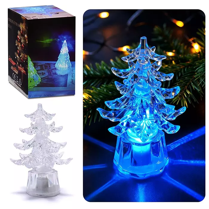 Сувенир Елочка 10,5 см на батарейках S2685